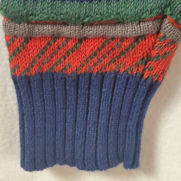 Men’s Koto Urban Outfitters Coogie Type Textured Knit Sweater Size XS Red Blue - Picture 6 of 14